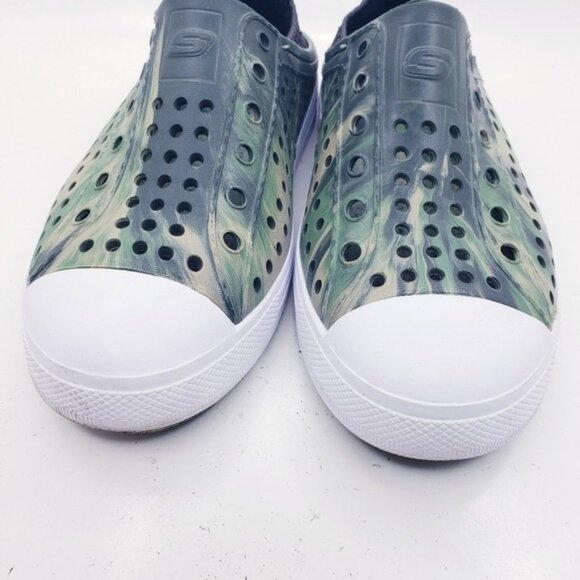 Skechers Green Camo Guzman Steps Slip On Water Shoes Sneakers Boys Youth Size 4 - Picture 6 of 13
